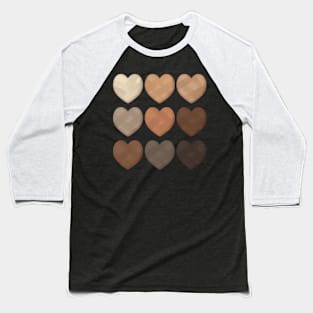 Melanin Hearts Social Justice Equality Unity Right Baseball T-Shirt